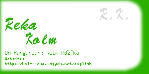 reka kolm business card